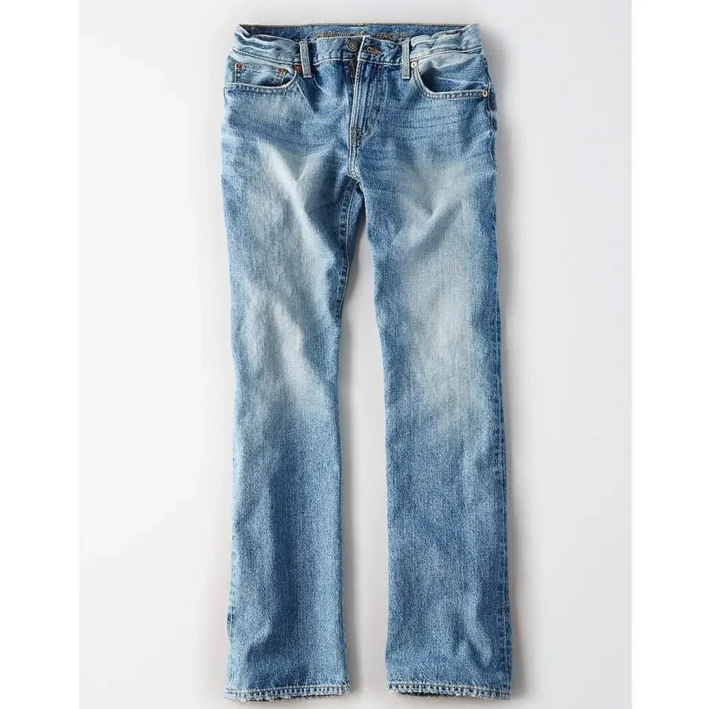 American Eagle Men's Bootcut Jeans 33 x 30 Medium Wash